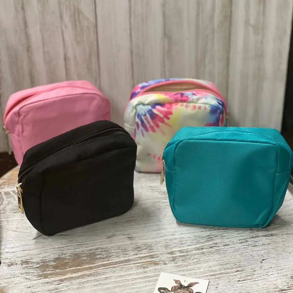 Small Canvas Waterproof Make Up Bag - Choose Color